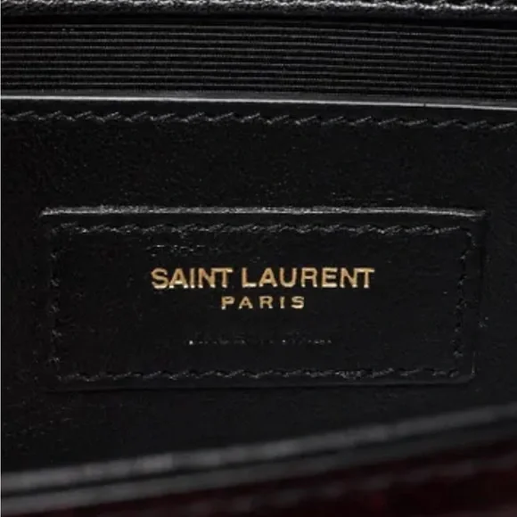 Saint Laurent Monogram Logo Kate Glitter Patent Leather
Crossbody Chain Bag - Picture 9 of 12